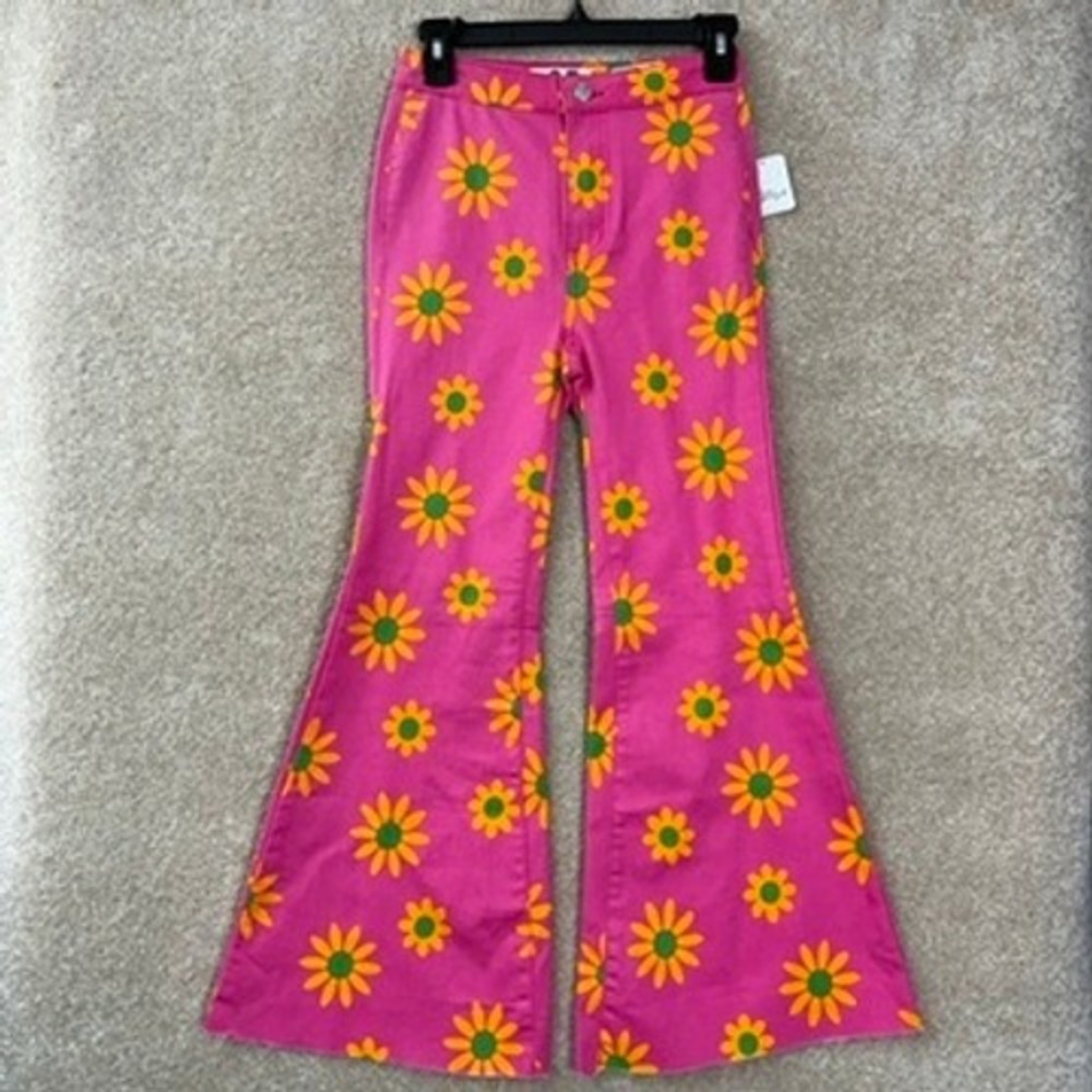 NWT FREE PEOPLE Daisy Flare Jeans Size 25 Retro Boho Hippie Festival